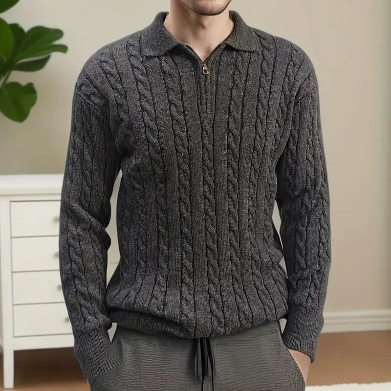 ByBellucci | Cable Knit Half-Zip Sweater