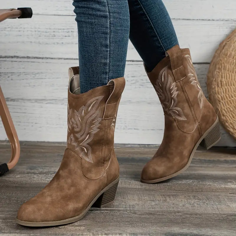 Aurora | Chunky Heel Cowboy Boots