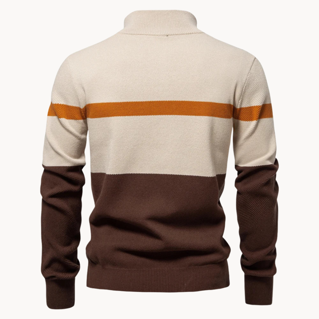 Quarter-Zip Cotton Sweater