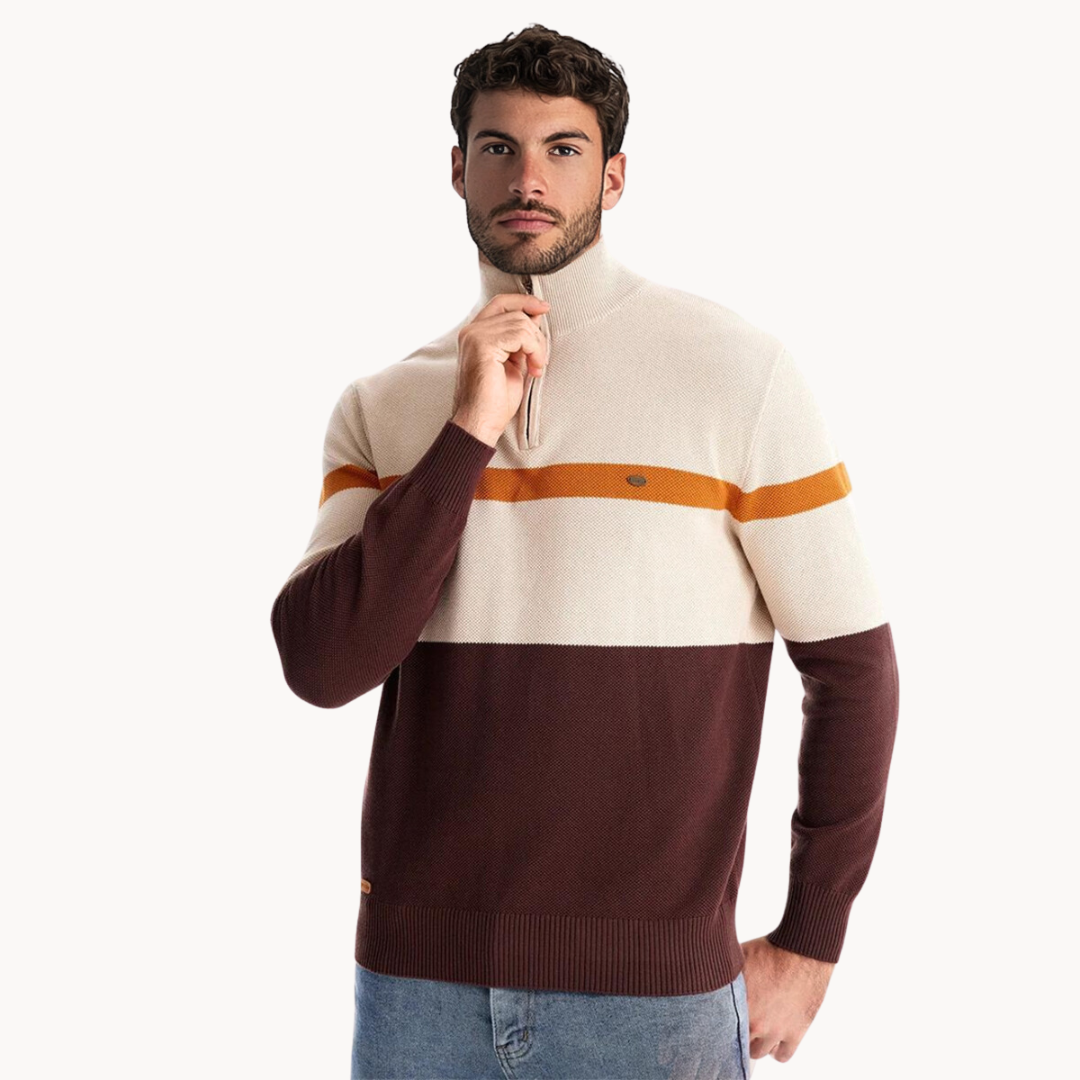 Quarter-Zip Cotton Sweater