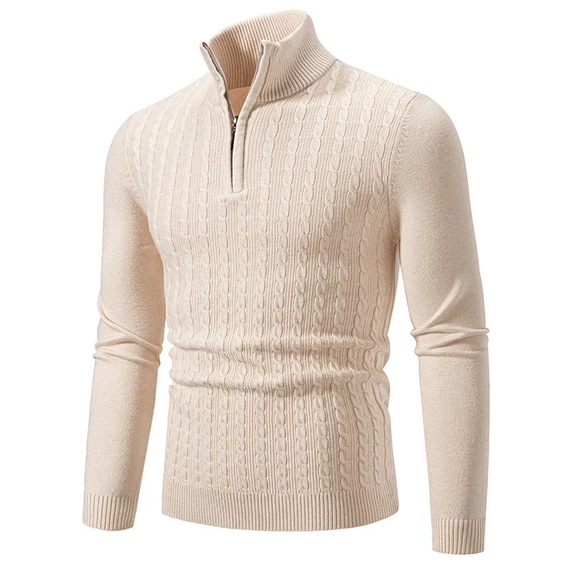 ByBellucci | Cable Knit Half-Zip Sweater