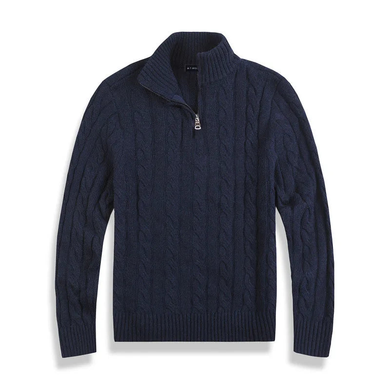 Bellucci | High-Quality Cotton Half-Zip Sweater