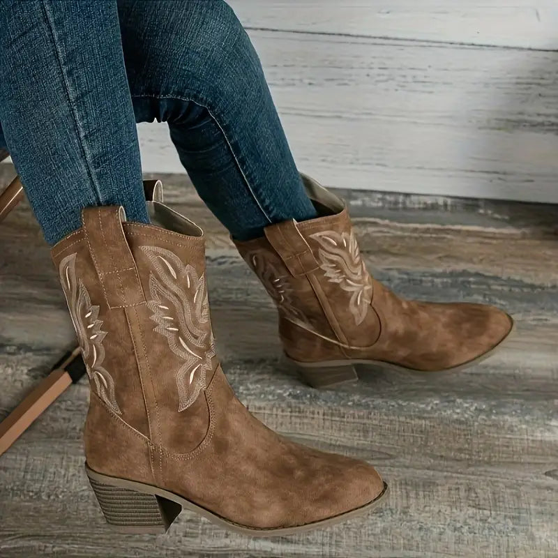 Aurora | Chunky Heel Cowboy Boots